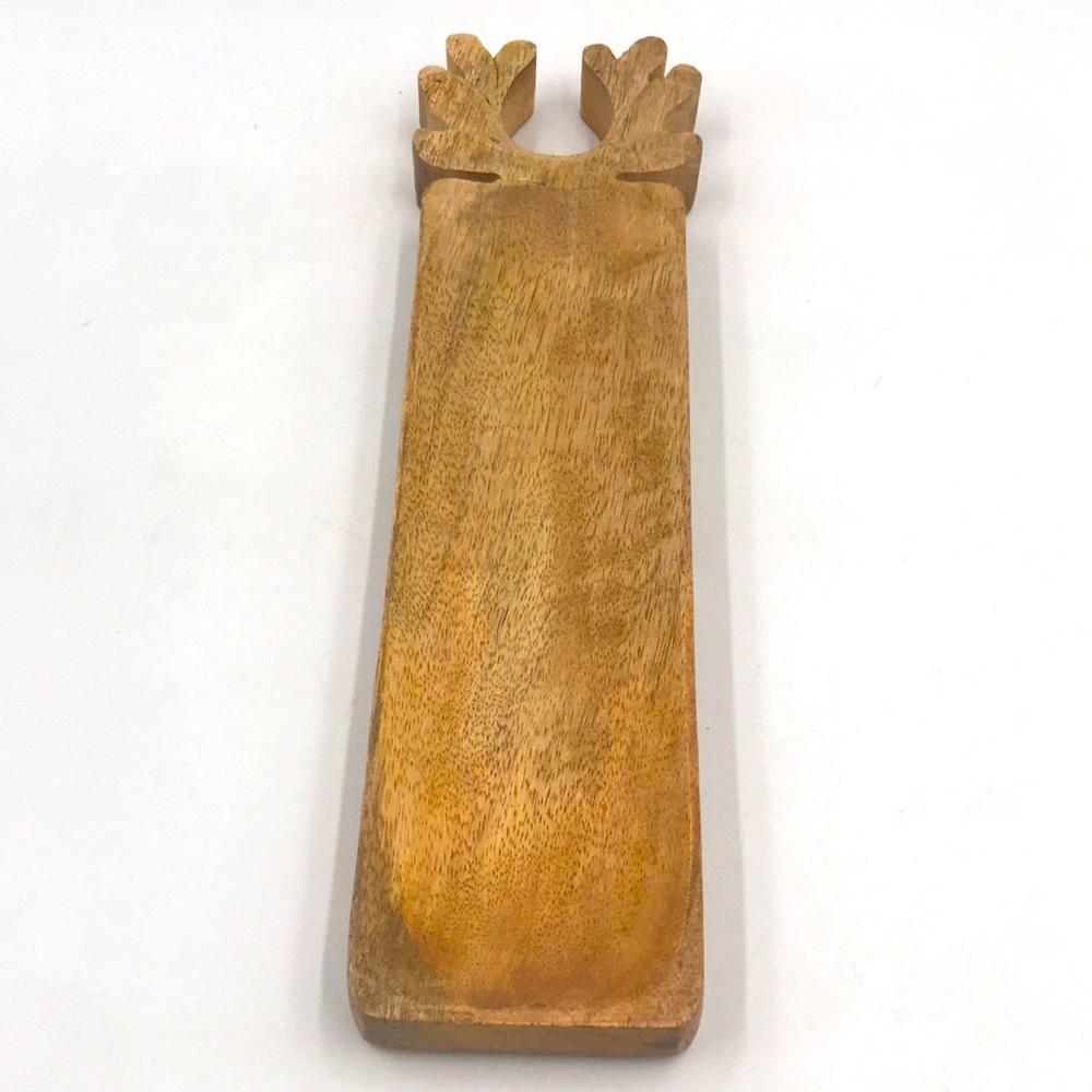 Holiday Wooden Reindeer Decor Tray